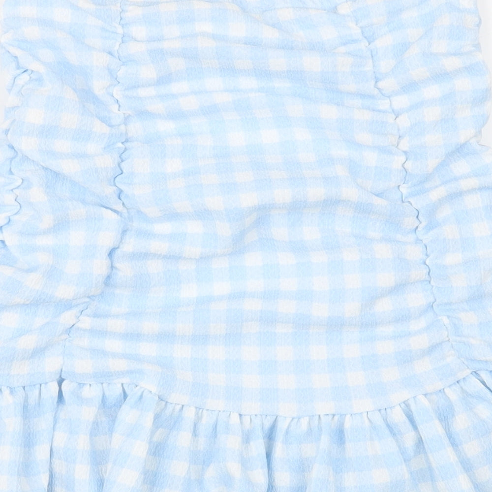 Candy Couture Girls Blue Check Polyester Bandage Skirt Size 12 Years  Regular