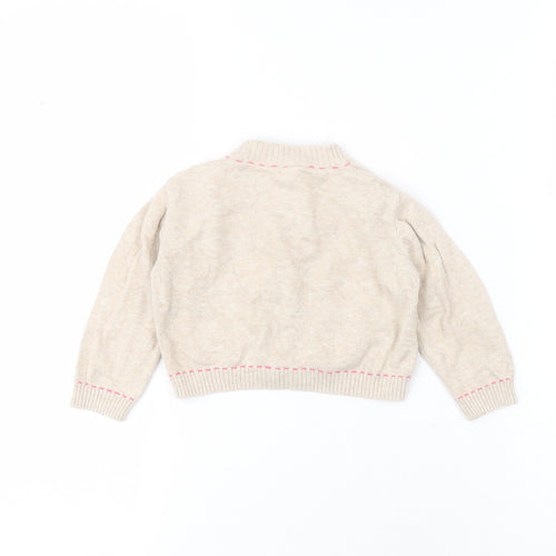 NEXT Baby Beige  100% Cotton Cardigan Jumper Size 6-9 Months  Button