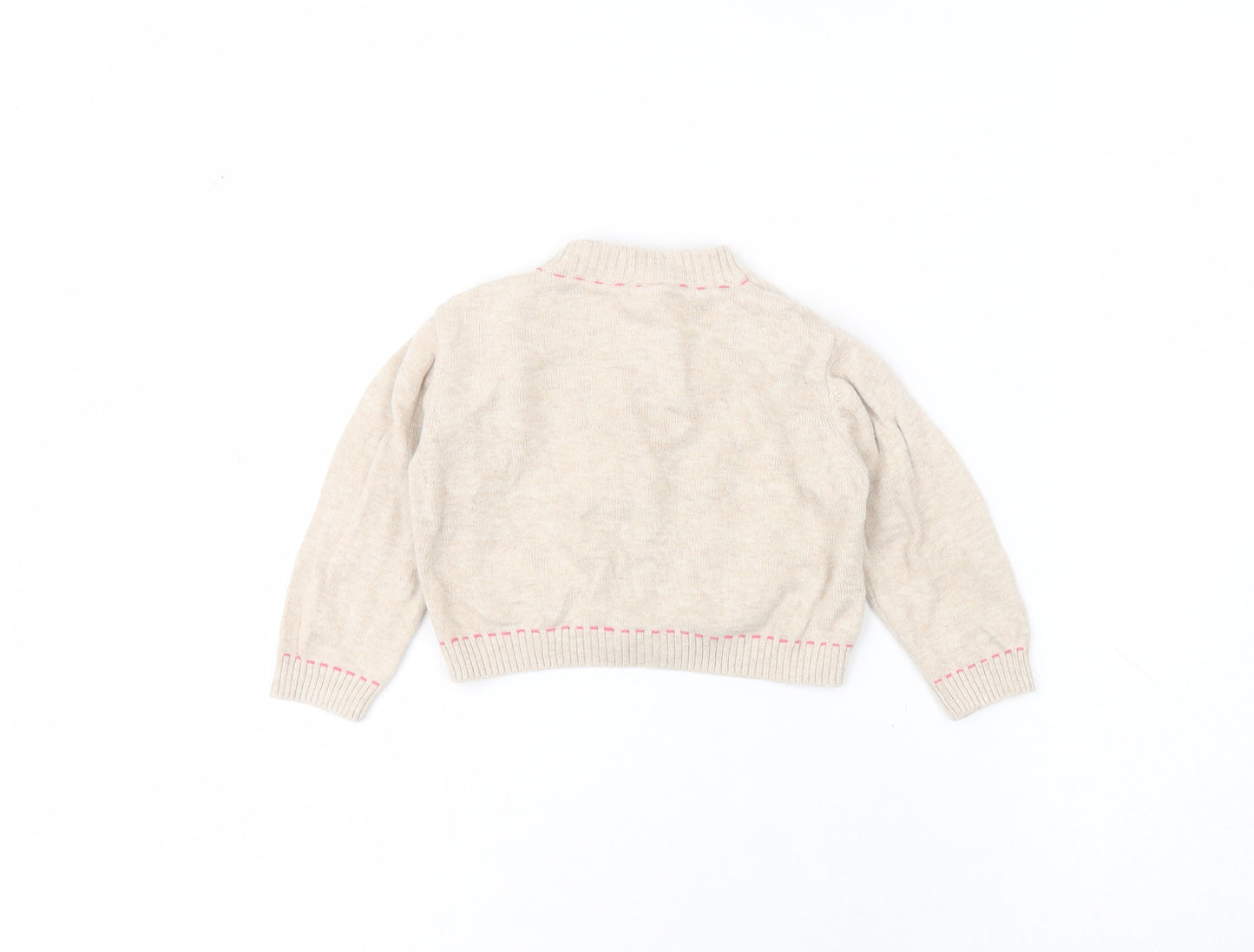 NEXT Baby Beige  100% Cotton Cardigan Jumper Size 6-9 Months  Button