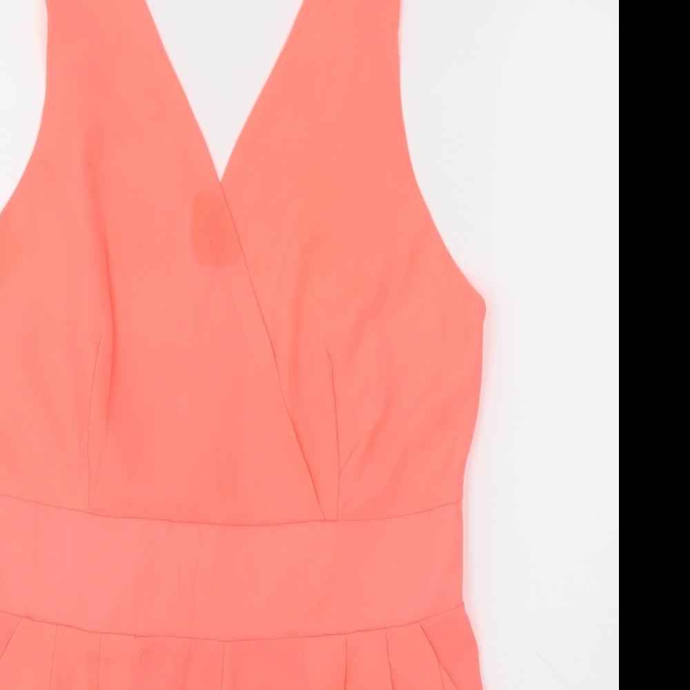 Dolls Paris Womens Pink  100% Polyester Playsuit One-Piece Size L  Zip