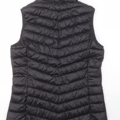 Dunnes Womens Black   Puffer Jacket Coat Size S  Zip - Gilet