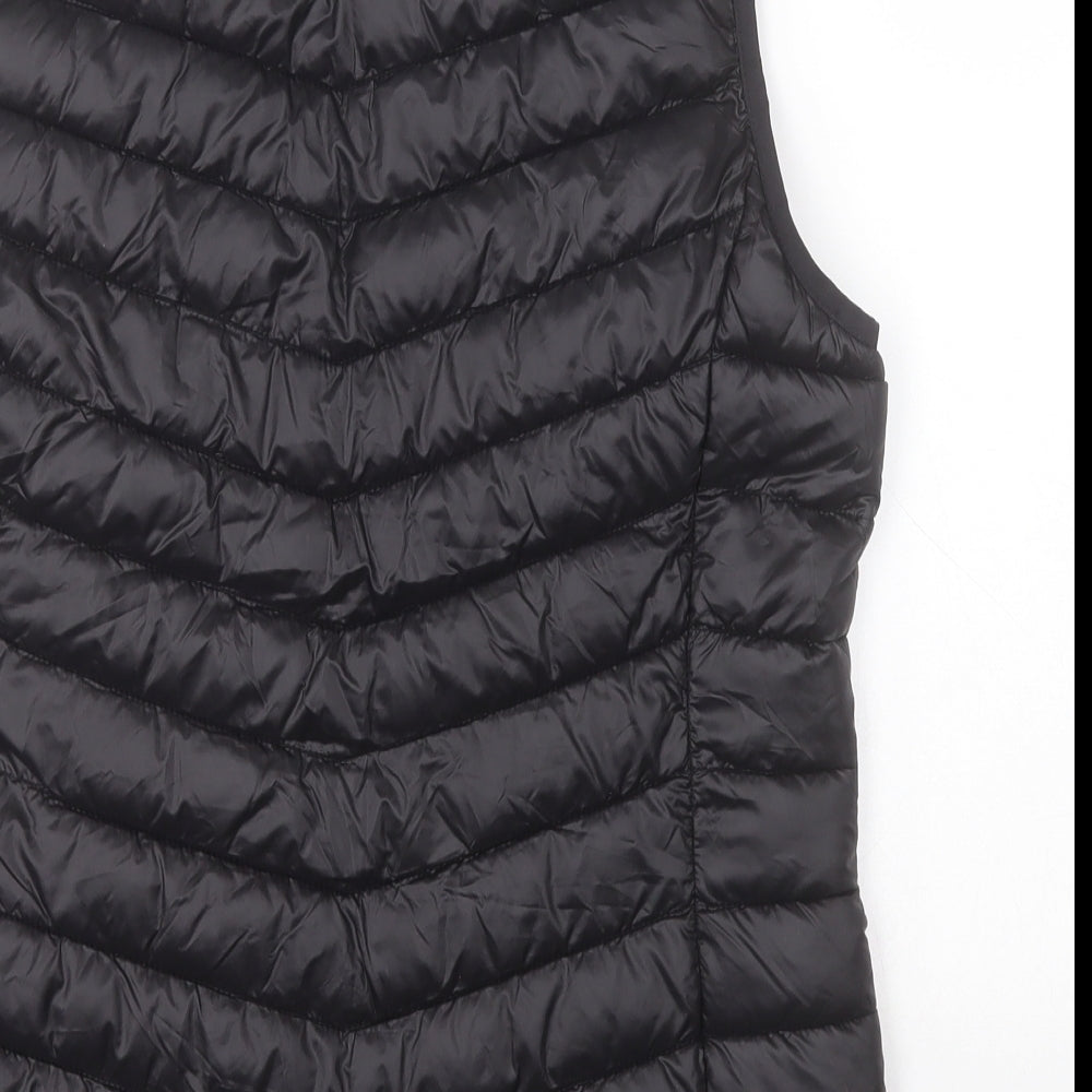 Dunnes Womens Black   Puffer Jacket Coat Size S  Zip - Gilet