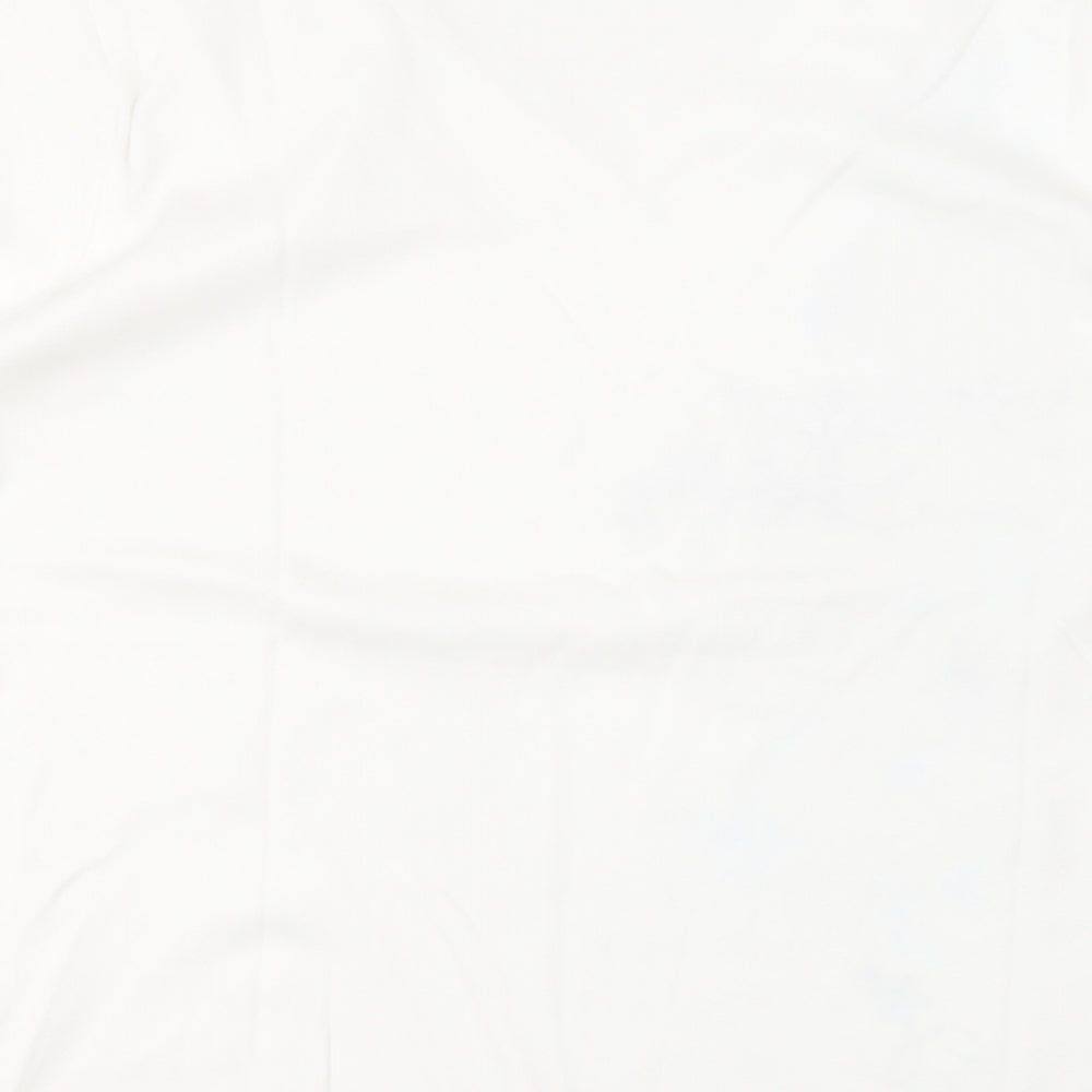 Damart Womens White  Cotton Basic T-Shirt Size 16 V-Neck