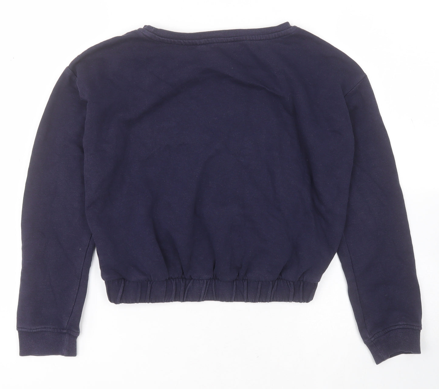H&M Girls Blue  Cotton Pullover Sweatshirt Size 11-12 Years  Pullover