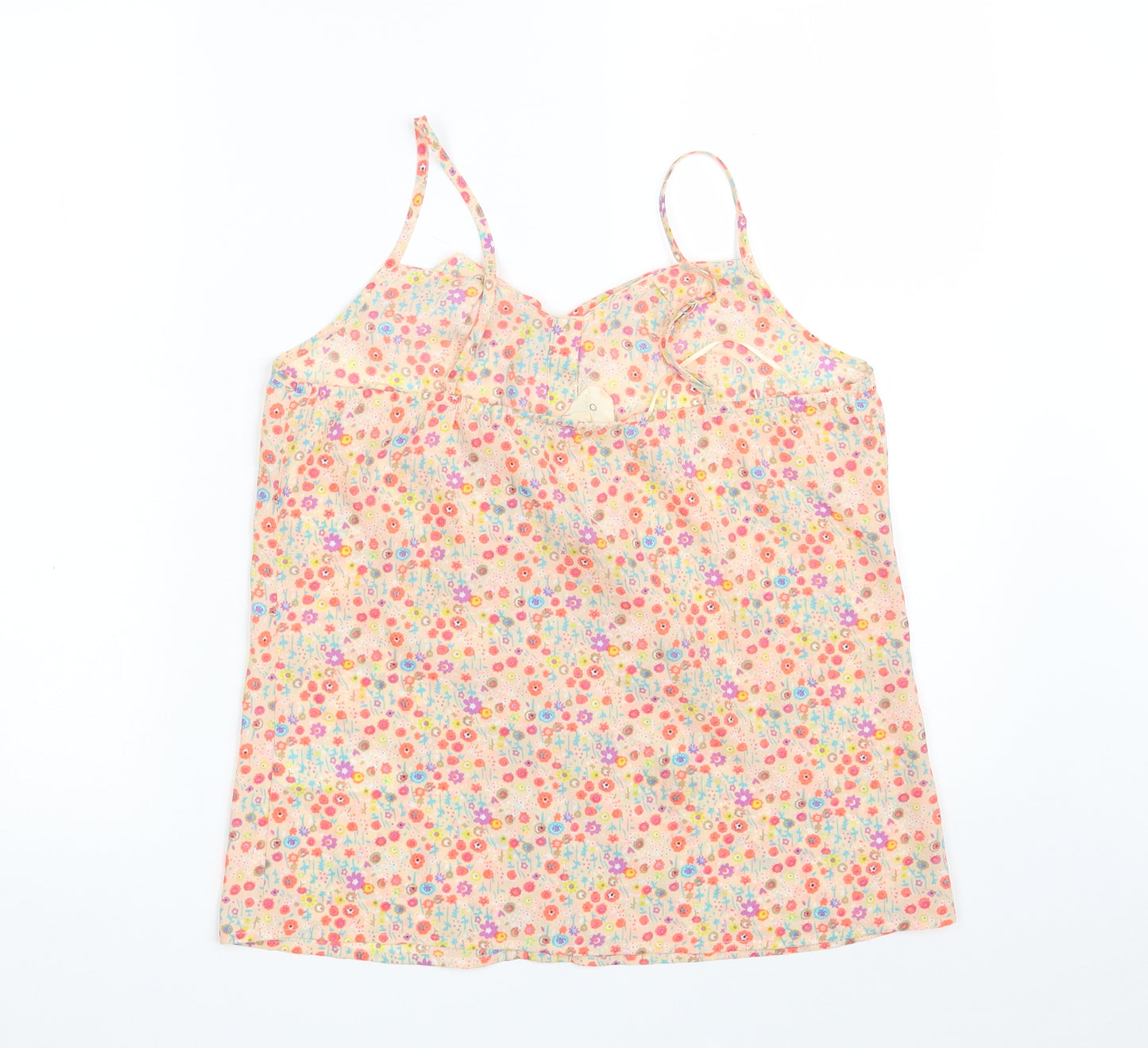 Oasis Womens Pink Floral Polyester Camisole Blouse Size 10 V-Neck