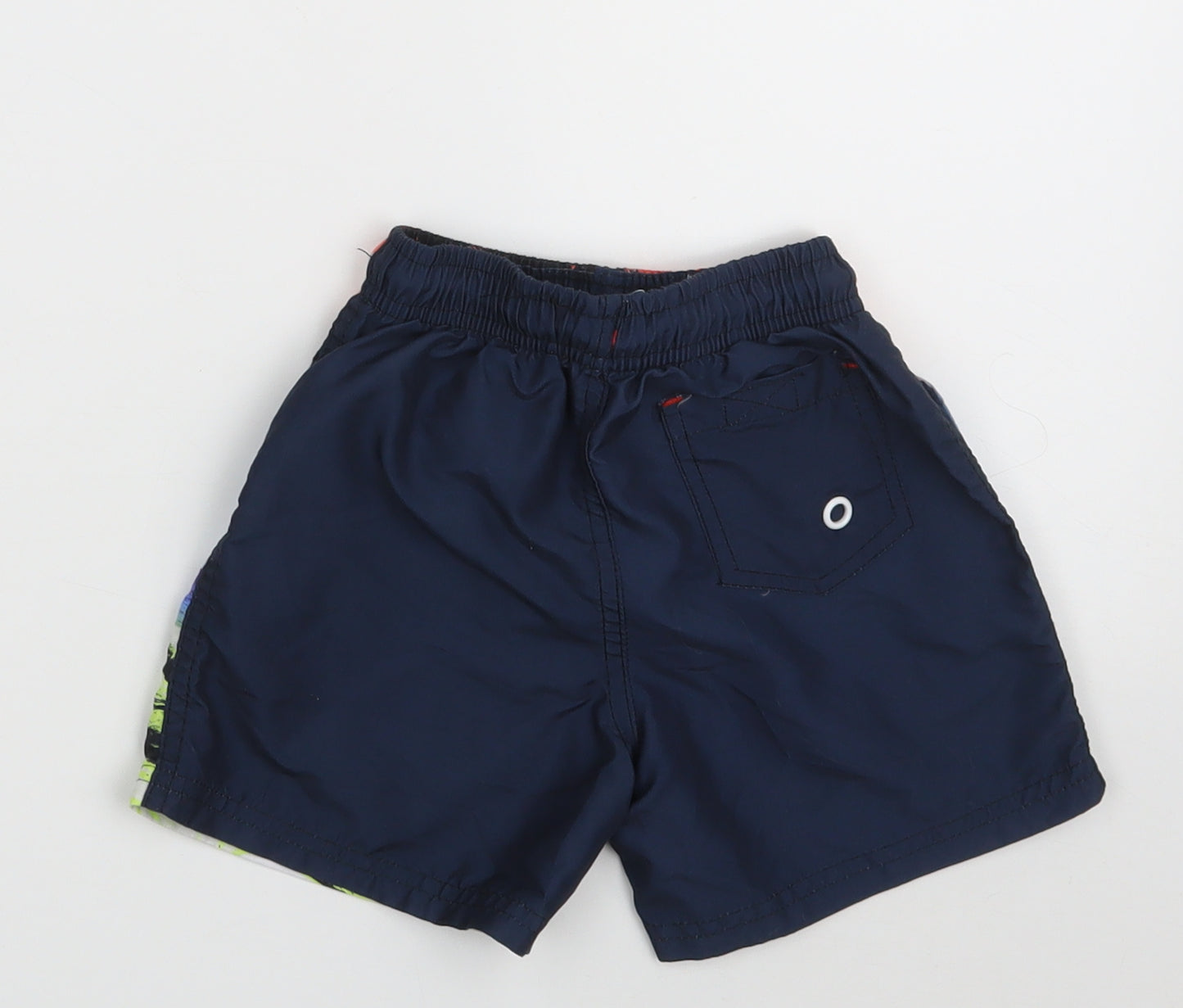 Dunnes Stores Boys Blue Animal Print 100% Polyester Sweat Shorts Size 4 Years  Regular  - Dinosaur