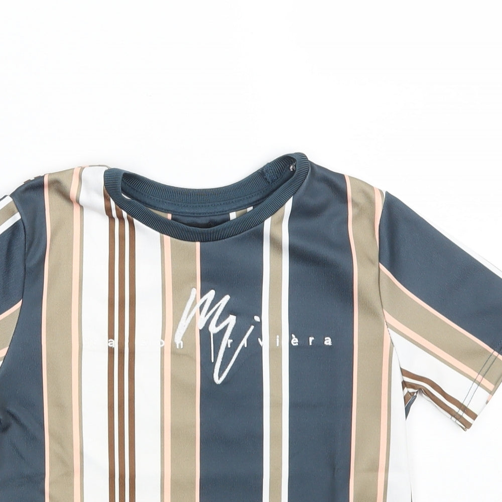 River Island Boys Multicoloured Striped Polyester Pullover Sweatshirt Size 5-6 Years   - Maison Riveria