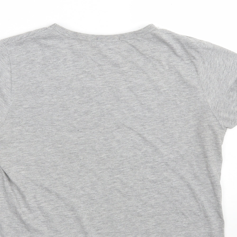 Atmosphere Womens Grey  Polyester Cropped T-Shirt Size 16 Crew Neck - NYPD
