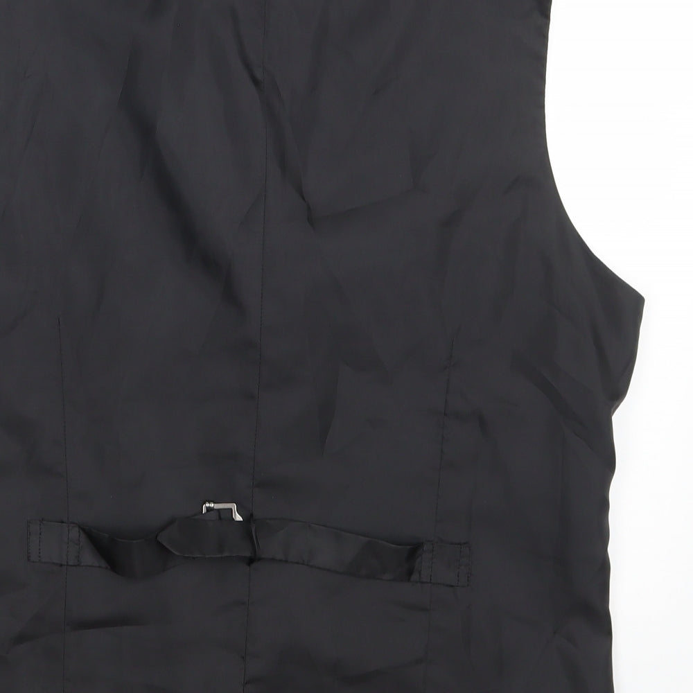 Taylor & Wright Mens Black Striped  Jacket Waistcoat Size M  Button