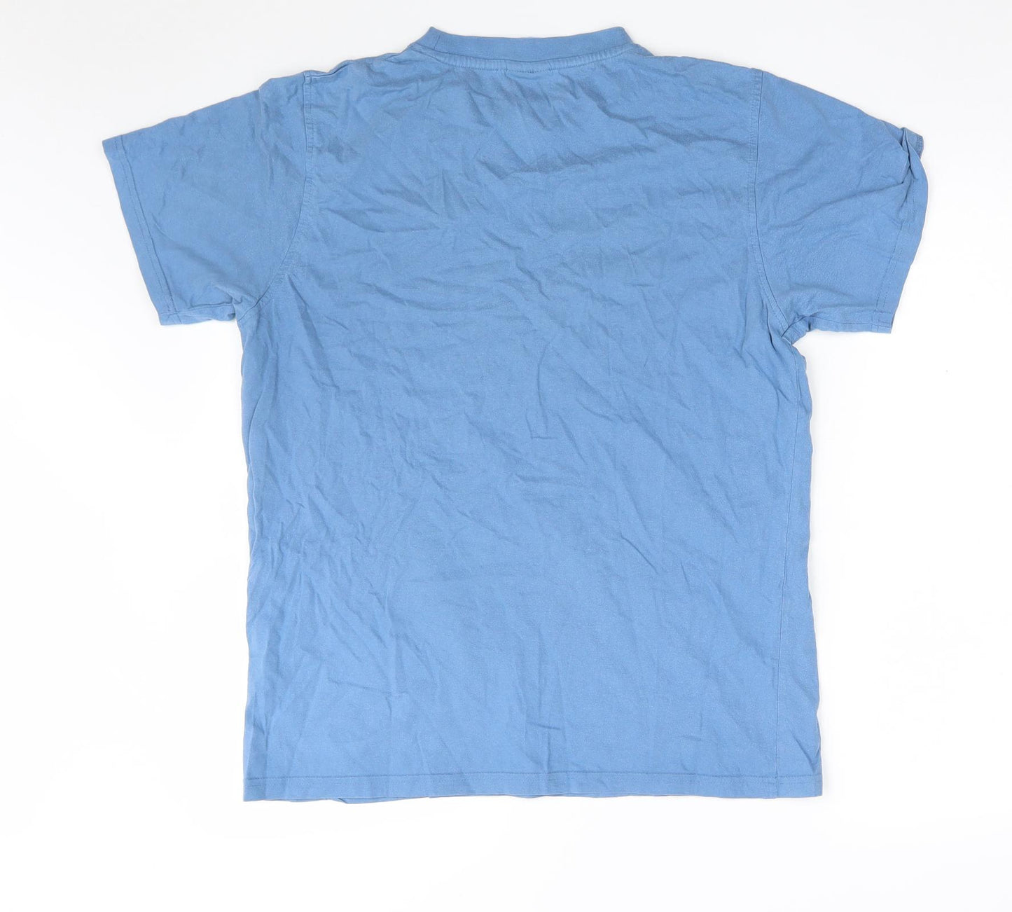 le coq sportif Mens Blue Striped Cotton  T-Shirt Size M Crew Neck