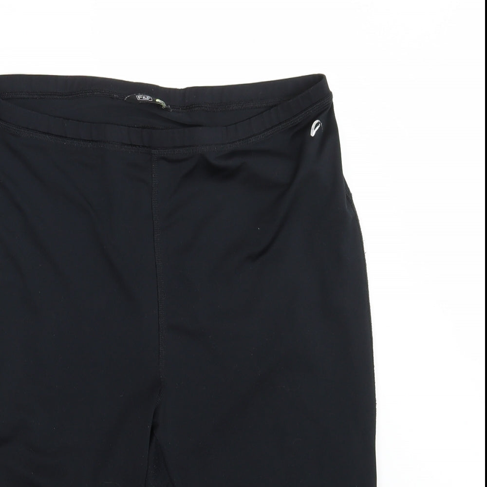 F&F Womens Black  Polyester Compression Shorts Size L L15 in Athletic