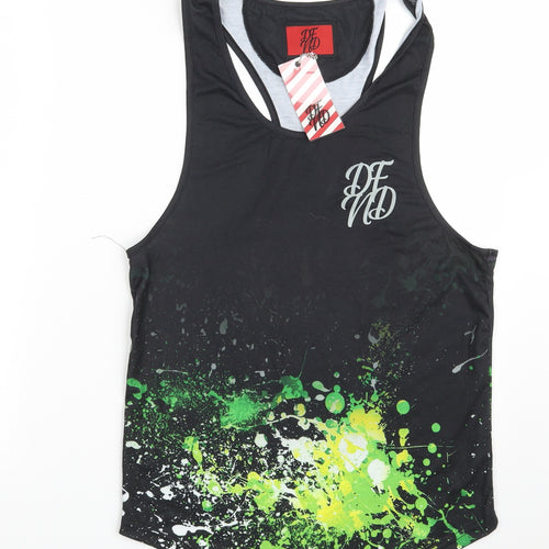 Defendlondon Mens Black  Polyester Vest Sweatshirt Size S   - Batik