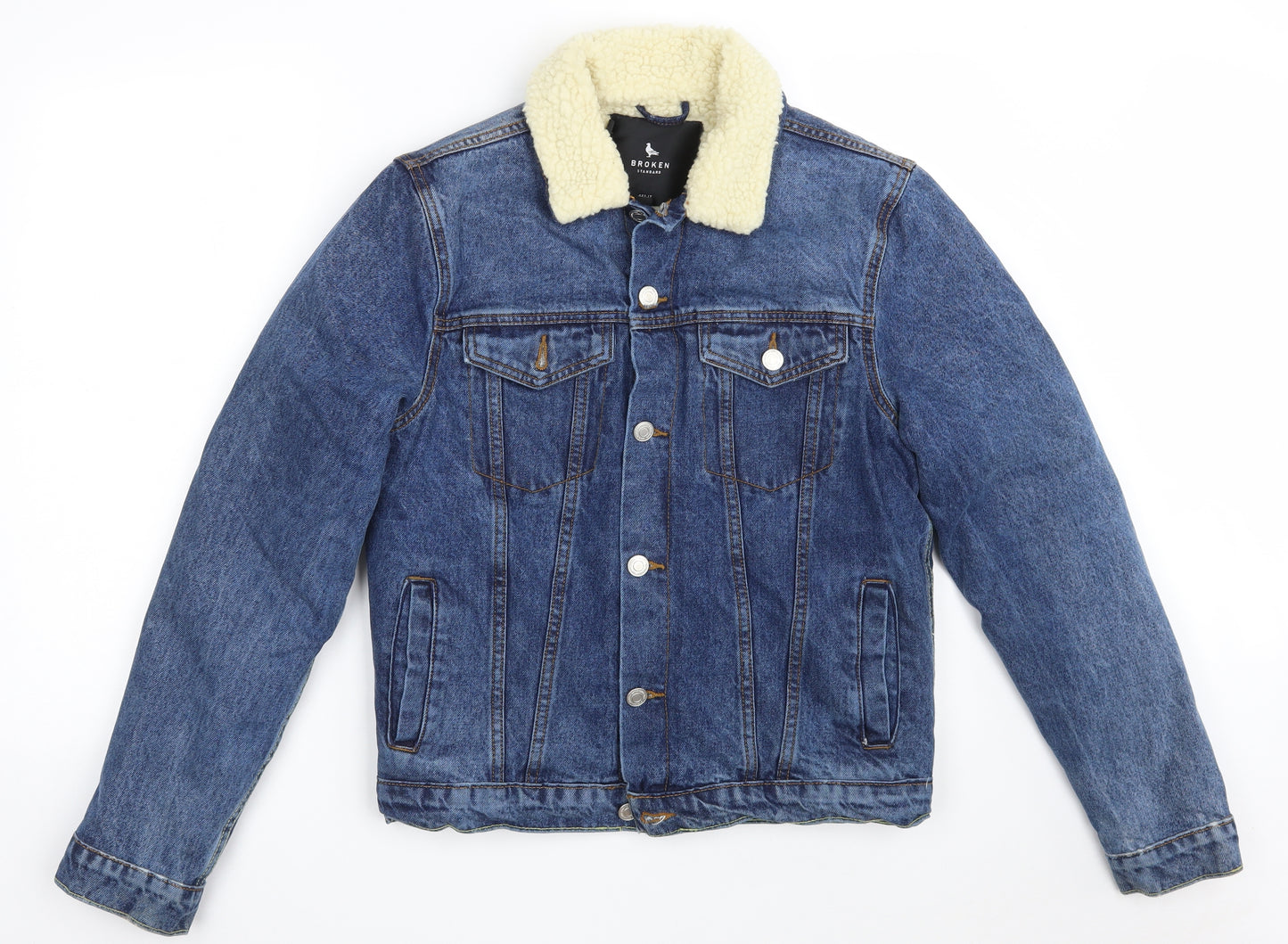 Broken Standard Mens Blue   Jacket  Size M  Button