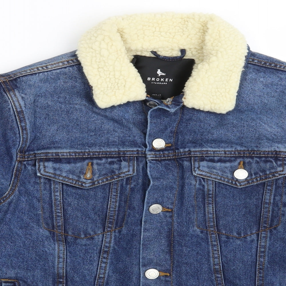 Broken Standard Mens Blue   Jacket  Size M  Button