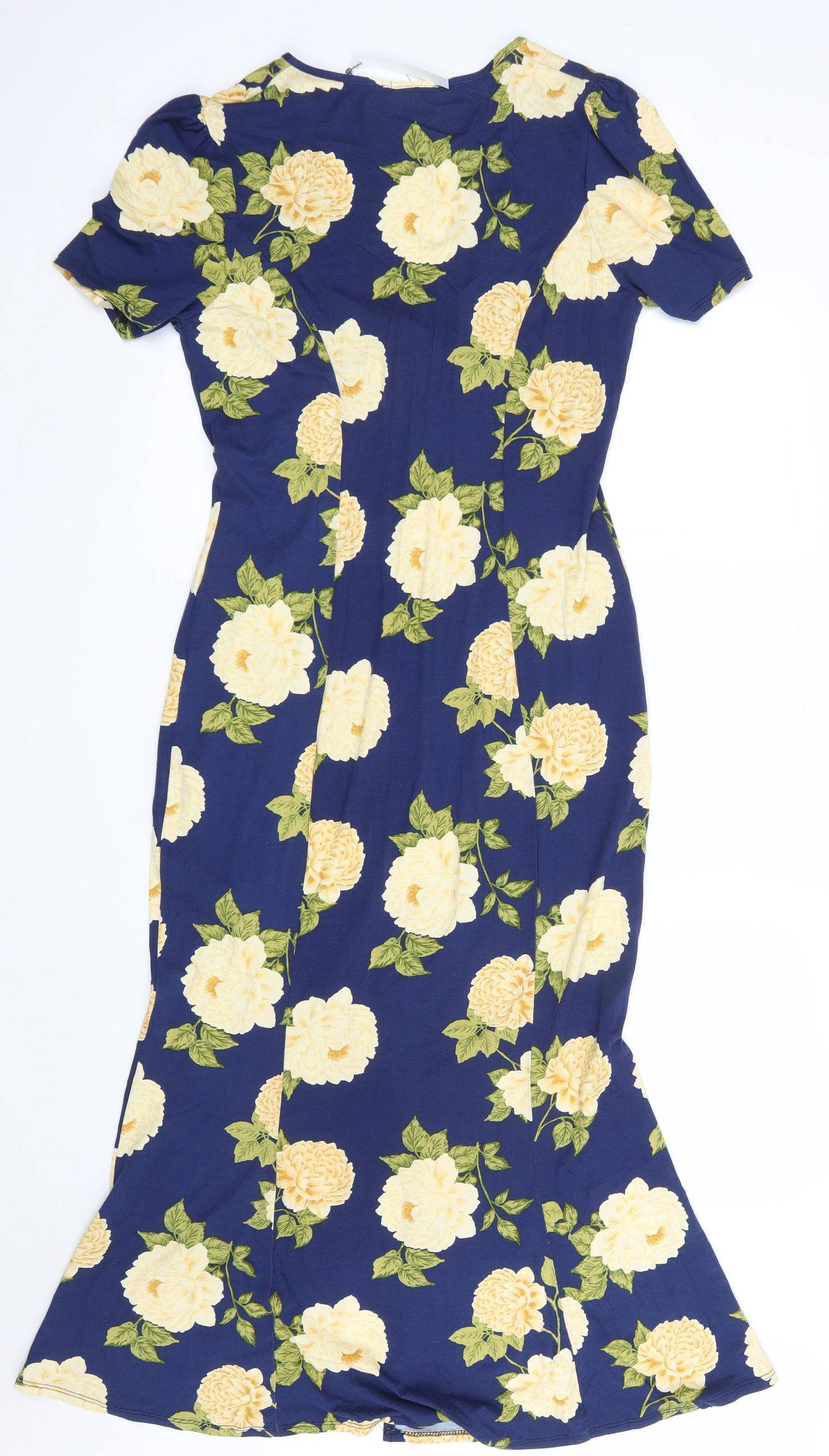 ASOS Womens Blue Floral Viscose Maxi  Size 12  V-Neck