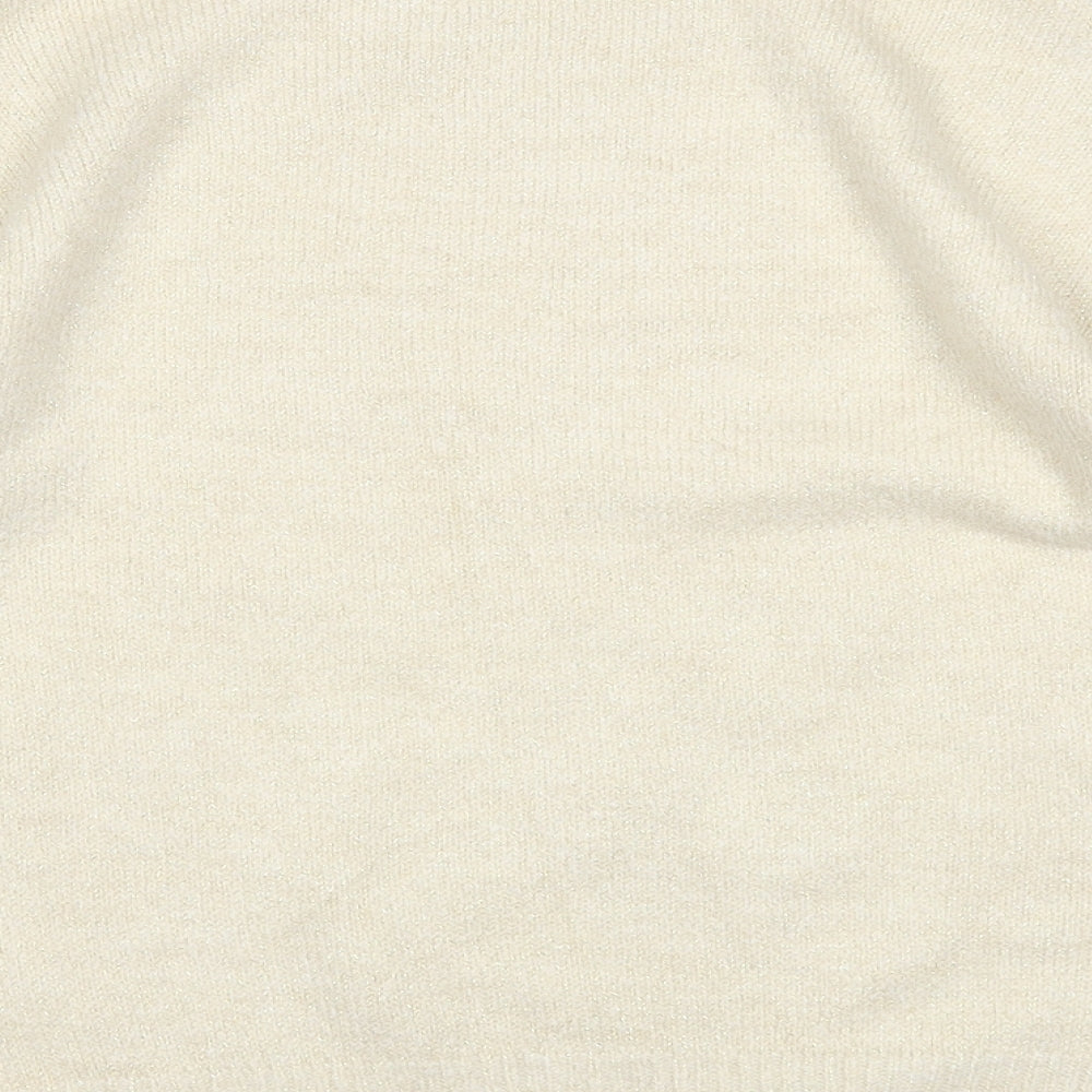 TU Womens Ivory Crew Neck  Acrylic Pullover Jumper Size 8   - Christmas JUMPER