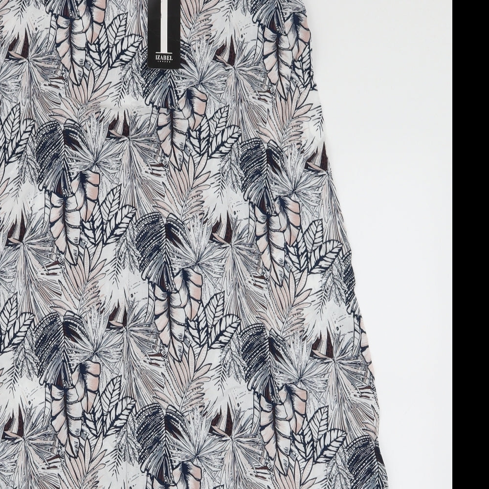 Izabel London Womens Multicoloured Floral Polyester Maxi Skirt Size 14   Zip