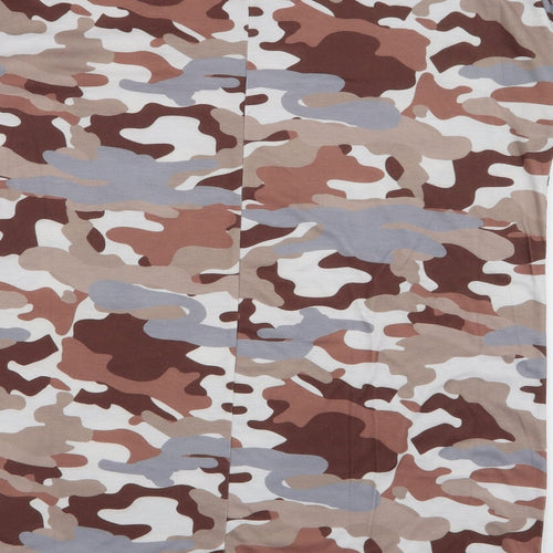 PRETTYLITTLETHING Womens Multicoloured Camouflage Polyester T-Shirt Dress  Size 8  Round Neck Pullover