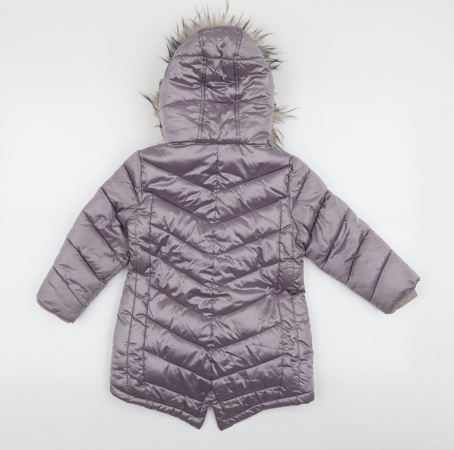 NEXT Girls Purple   Puffer Jacket Coat Size 3 Years  Zip