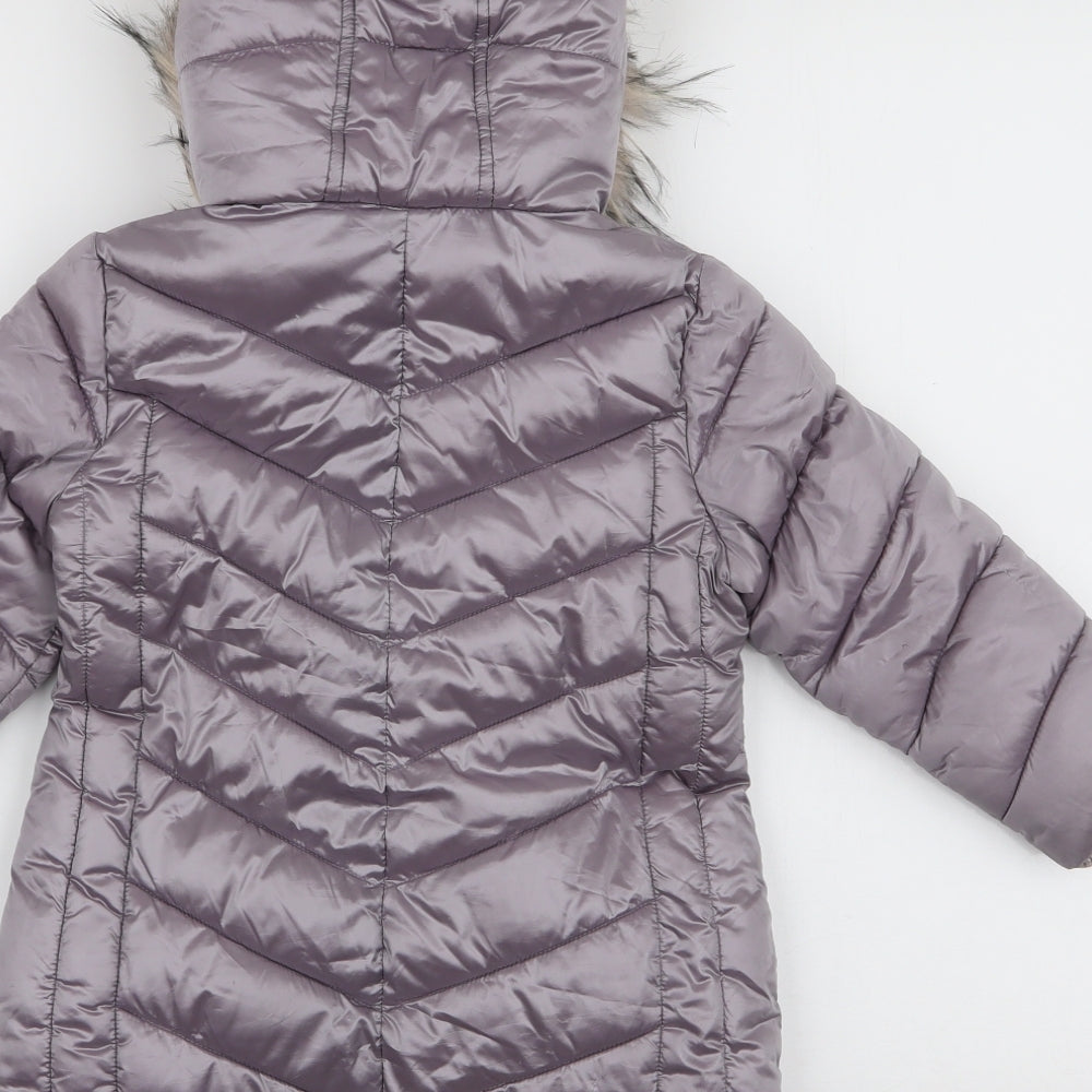 NEXT Girls Purple   Puffer Jacket Coat Size 3 Years  Zip