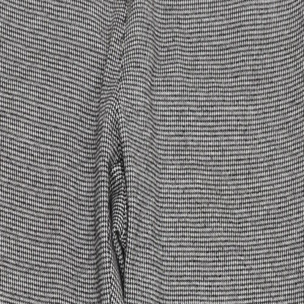 George Womens Black Houndstooth Viscose Jegging Trousers Size 12 L26 in Regular Zip