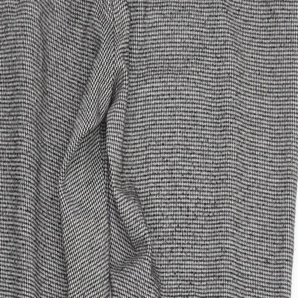 George Womens Black Houndstooth Viscose Jegging Trousers Size 12 L26 in Regular Zip