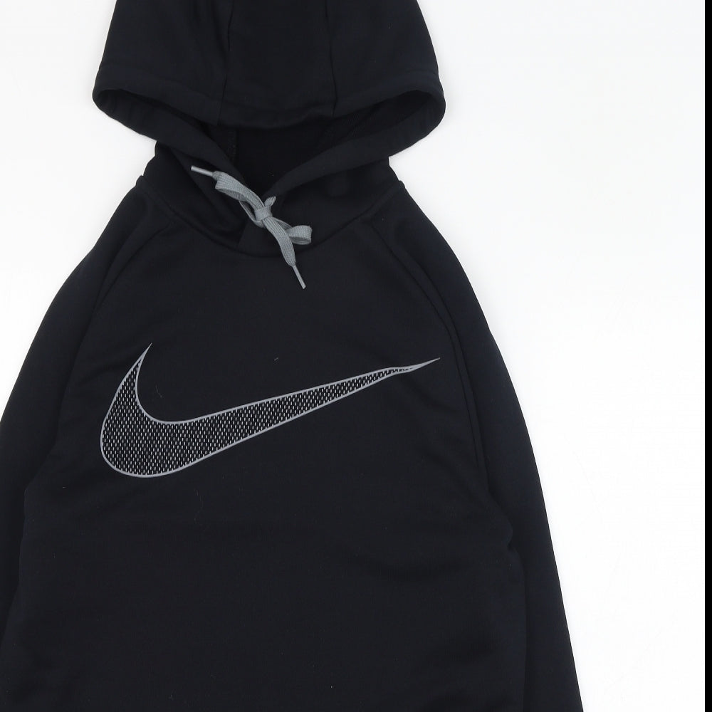 Nike Mens Black  Polyester Pullover Hoodie Size S