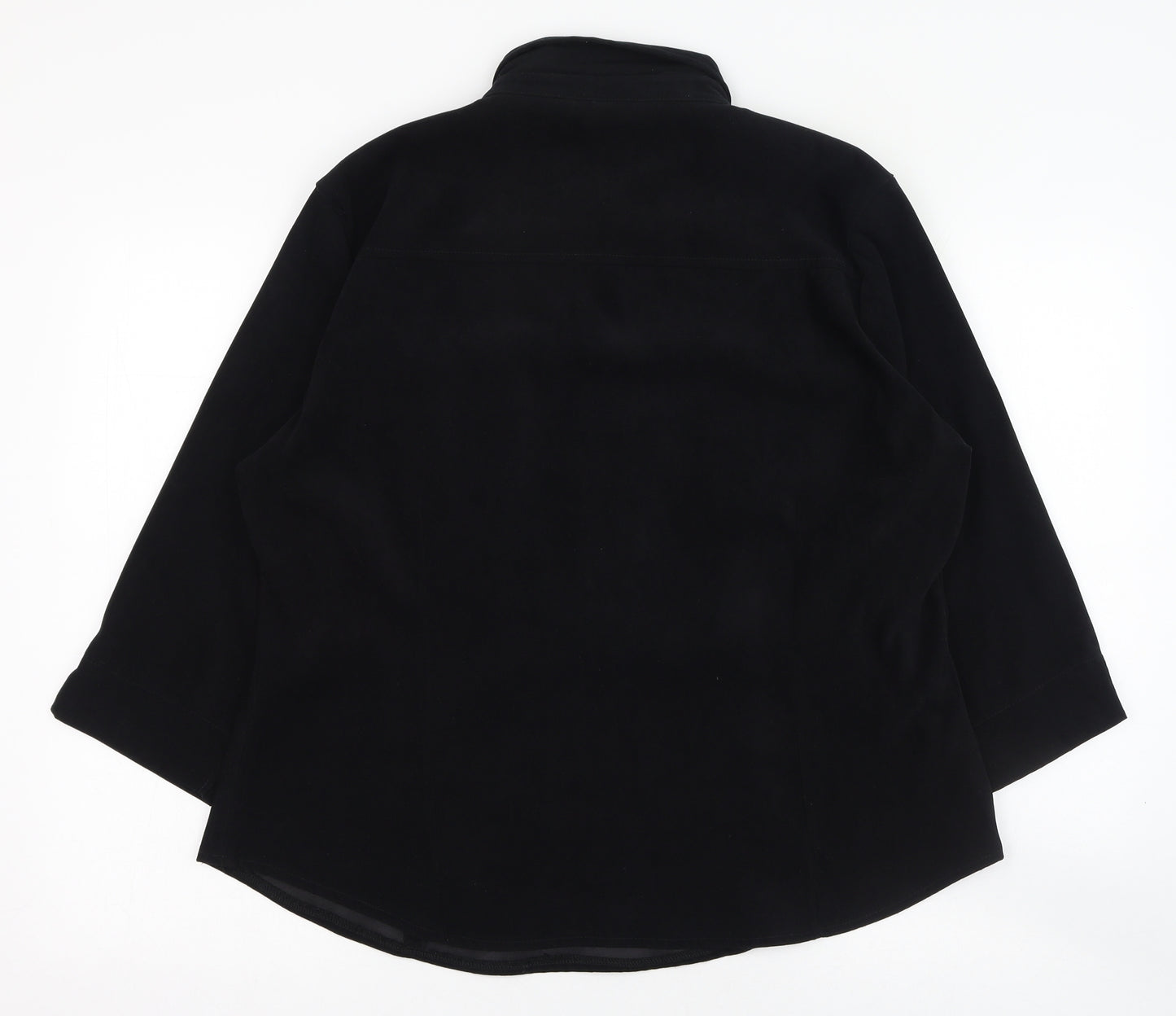 AMARANTO Womens Black  Polyester Basic Blouse Size 20 Collared