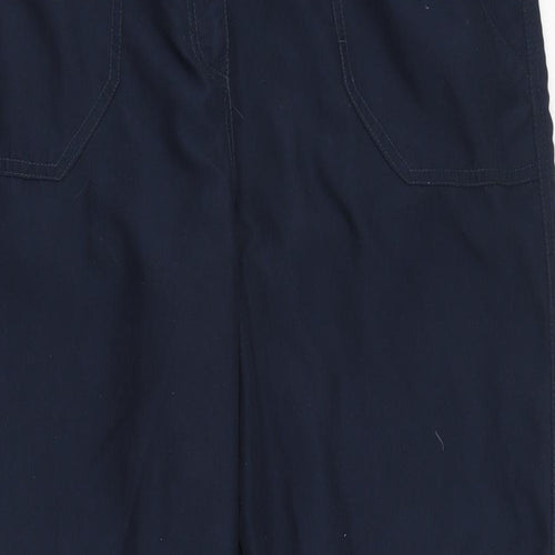BHS Womens Blue  Polyester Carrot Trousers Size 16 L28 in Regular Zip
