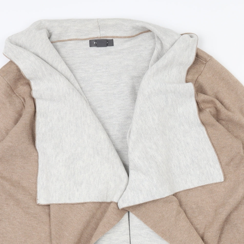 Primark Womens Beige V-Neck Houndstooth Acrylic Cardigan Jumper Size 18   - Waterfall Cardigan size 18-20