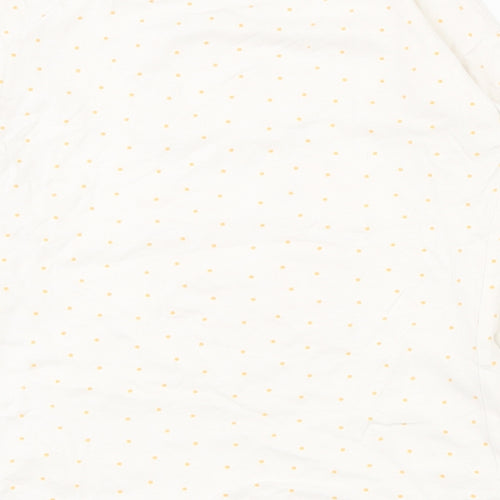 Dunnes Stores Girls White Spotted 100% Cotton Pullover T-Shirt Size 5 Years Round Neck Pullover