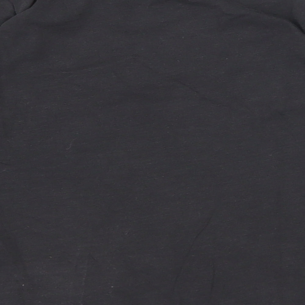 H&M Boys Black  100% Cotton Pullover T-Shirt Size 5-6 Years Round Neck Pullover