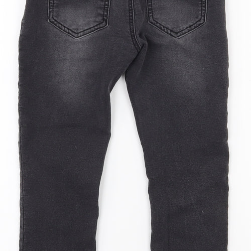 NEXT Boys Black  Cotton Skinny Jeans Size 7 Years  Regular Drawstring