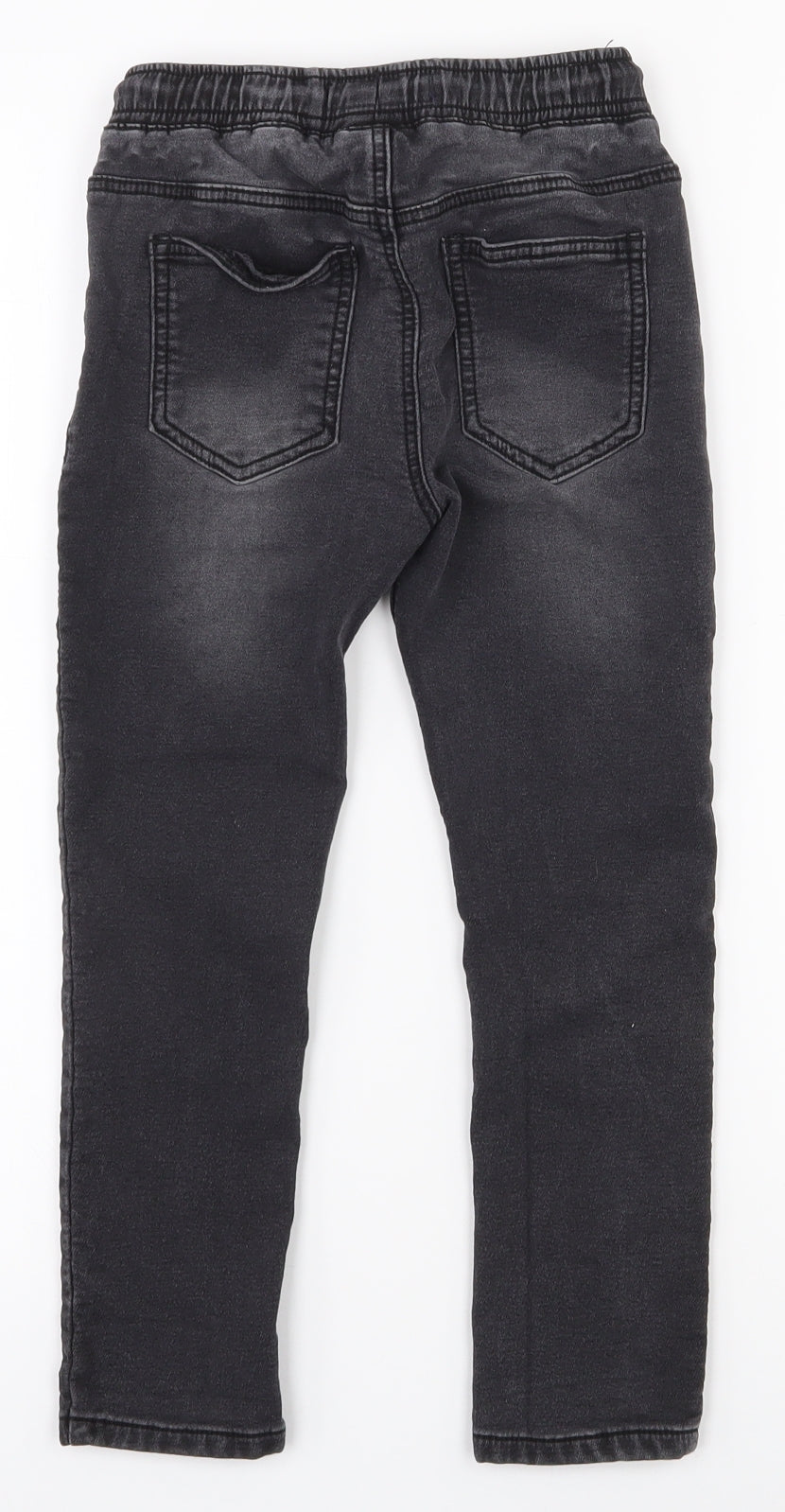NEXT Boys Black  Cotton Skinny Jeans Size 7 Years  Regular Drawstring