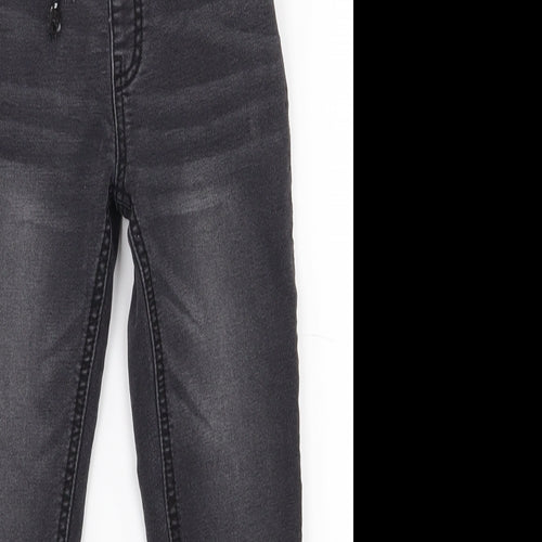 NEXT Boys Black  Cotton Skinny Jeans Size 7 Years  Regular Drawstring