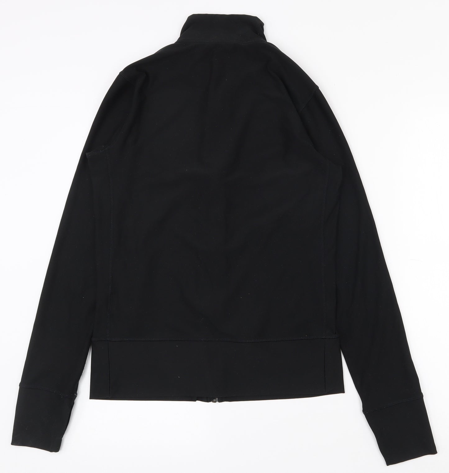 Nike Mens Black  Polyester Full Zip Sweatshirt Size S   - Thumb holes