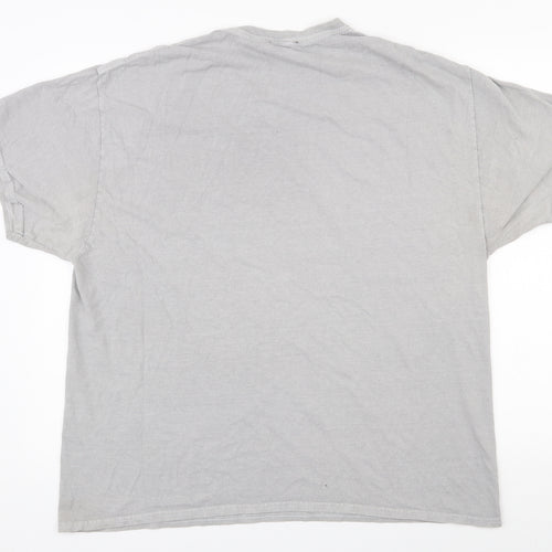 New Look  Mens Grey Houndstooth Polyester  T-Shirt Size M Round Neck