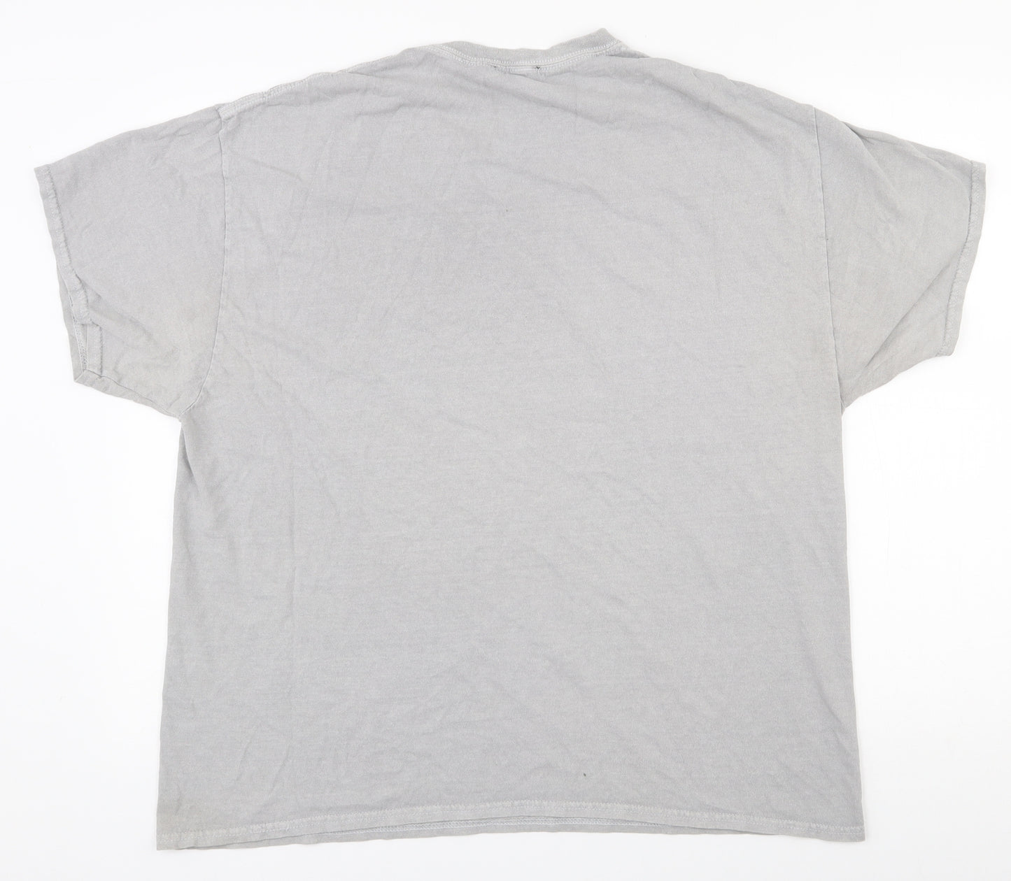 New Look  Mens Grey Houndstooth Polyester  T-Shirt Size M Round Neck