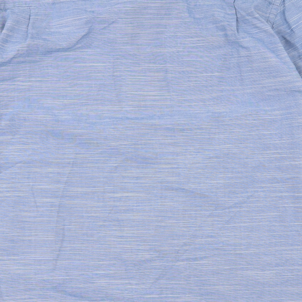 Jasper Conran Mens Blue Spotted 100% Cotton  Dress Shirt Size L Collared Button