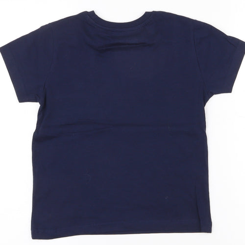Primark Boys Blue  100% Cotton Pullover Polo Size 5-6 Years Crew Neck Pullover
