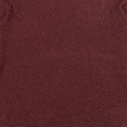 Easy Mens Red Crew Neck  Acrylic Pullover Jumper Size S