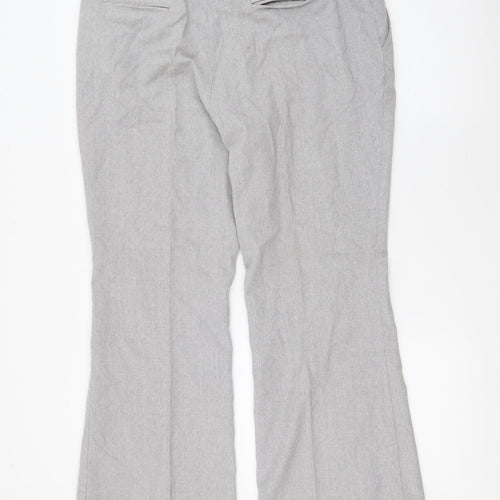 Dana Buchman Womens Grey  Wool Trousers  Size 14 L27 in Regular Zip