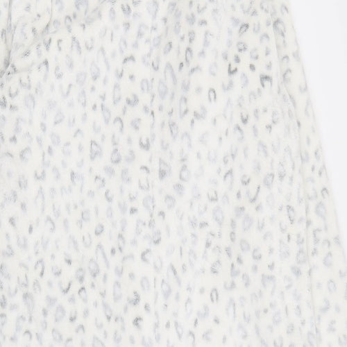 Preworn Womens White Animal Print Polyester Top One Piece One Size  Zip