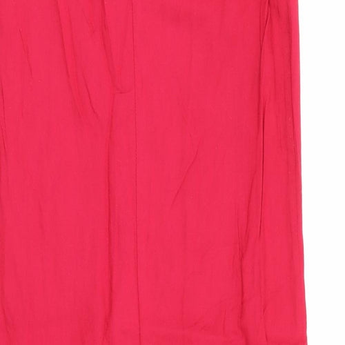 Warehouse Womens Red  Viscose Maxi Skirt Size 8   Zip