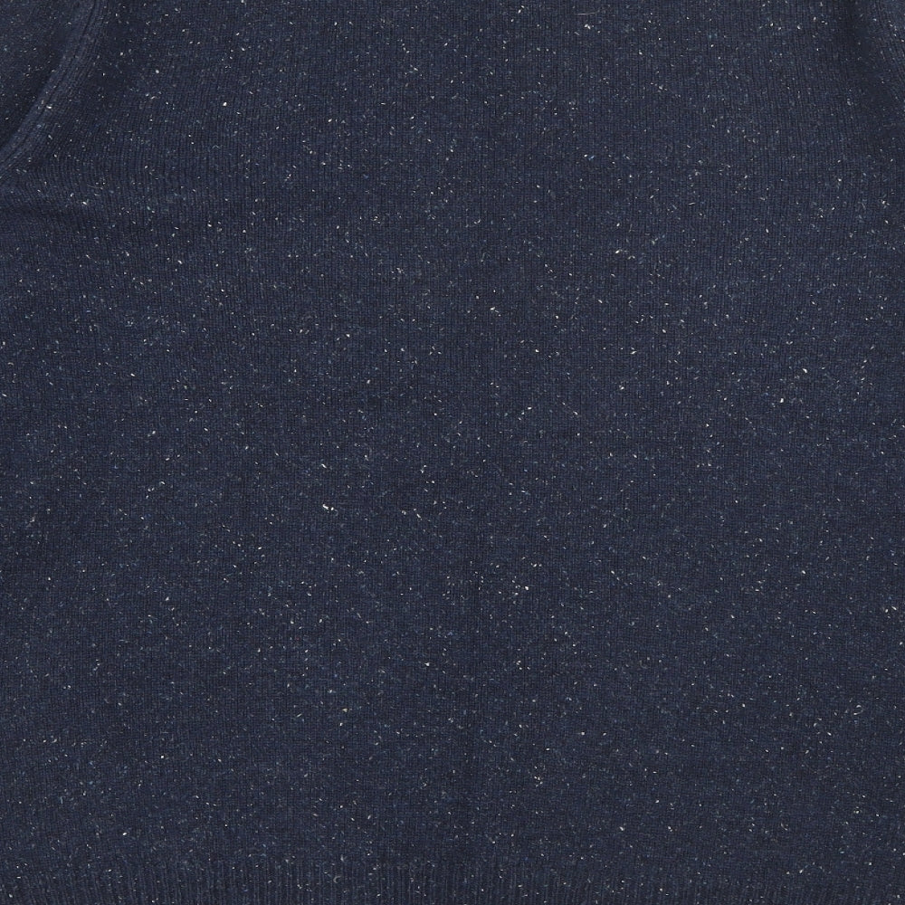 Marks and Spencer Mens Blue Crew Neck  Wool Pullover Jumper Size M