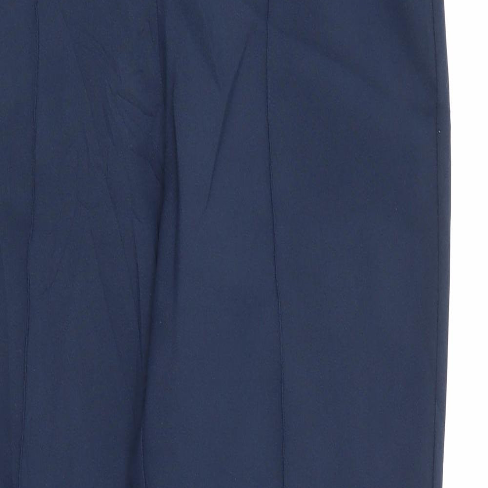 Damart Womens Blue  Polyester Trousers  Size 14 L27 in Regular