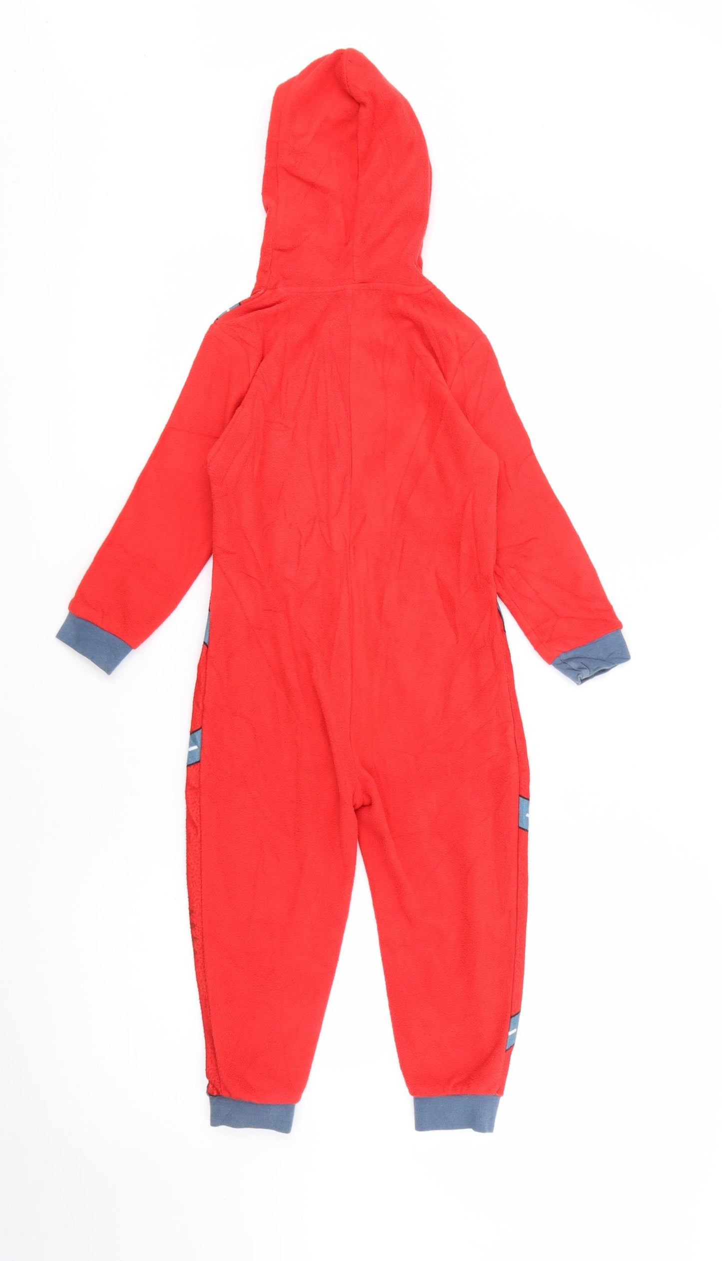 George Boys Red Solid Polyester  One Piece Size 2-3 Years  Zip - Cars