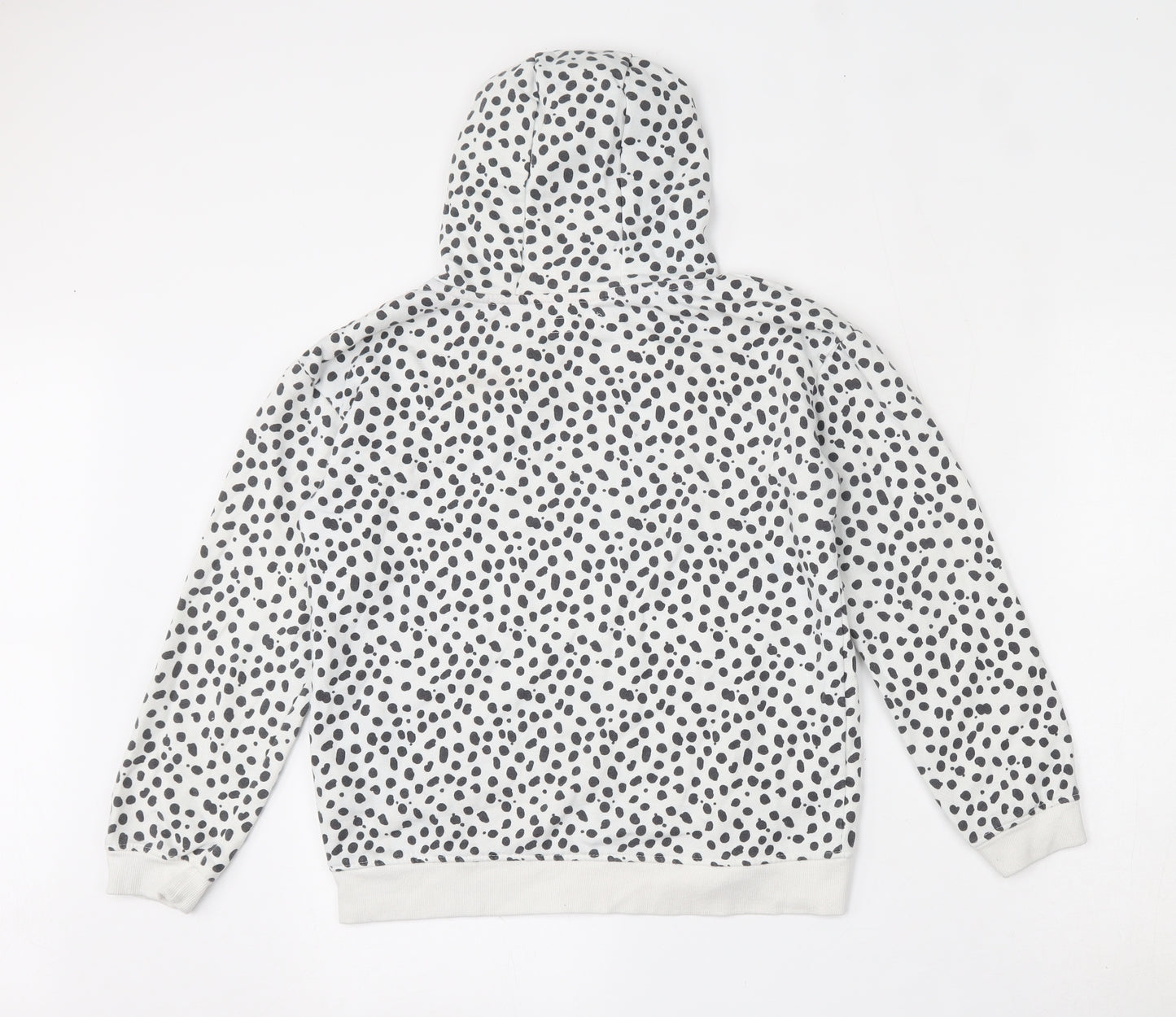 Primark Girls White Animal Print Cotton Pullover Hoodie Size 11-12 Years