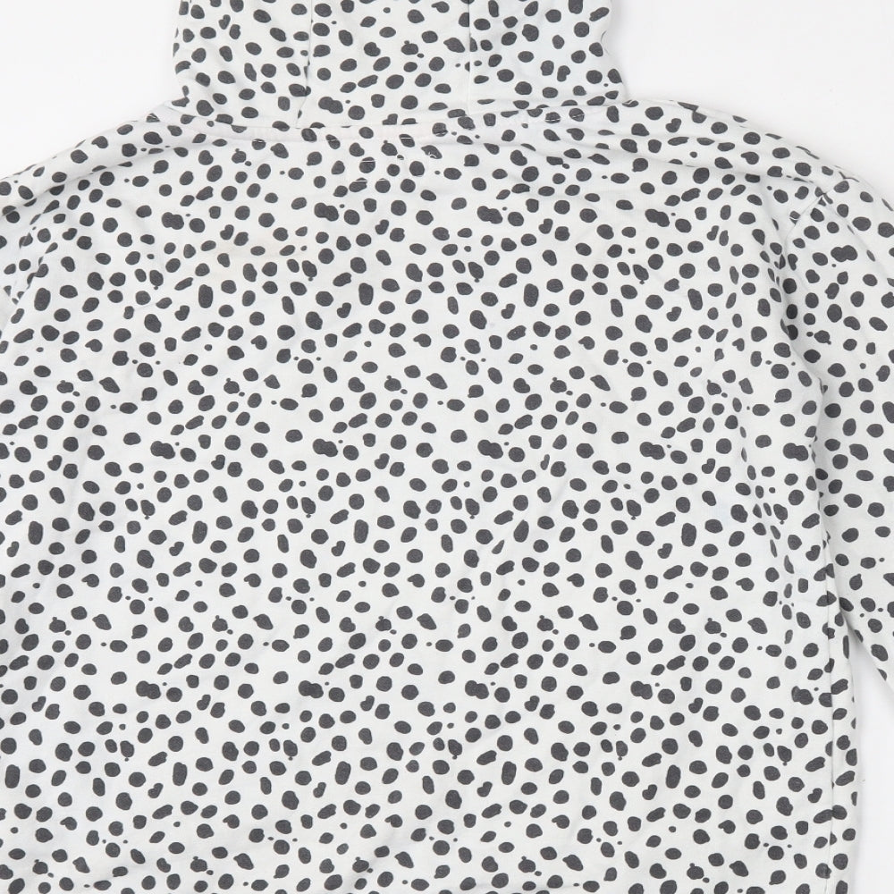 Primark Girls White Animal Print Cotton Pullover Hoodie Size 11-12 Years