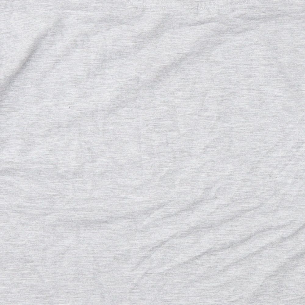 Mojang Girls Grey  Cotton Cropped T-Shirt Size 10-11 Years Round Neck  - Minecraft